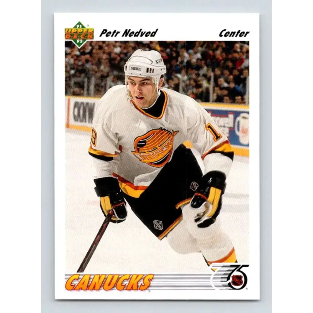 1991-92 Upper Deck #227 Petr Nedved NM-MT Vancouver Canucks Hockey Card - Hockey Card Single