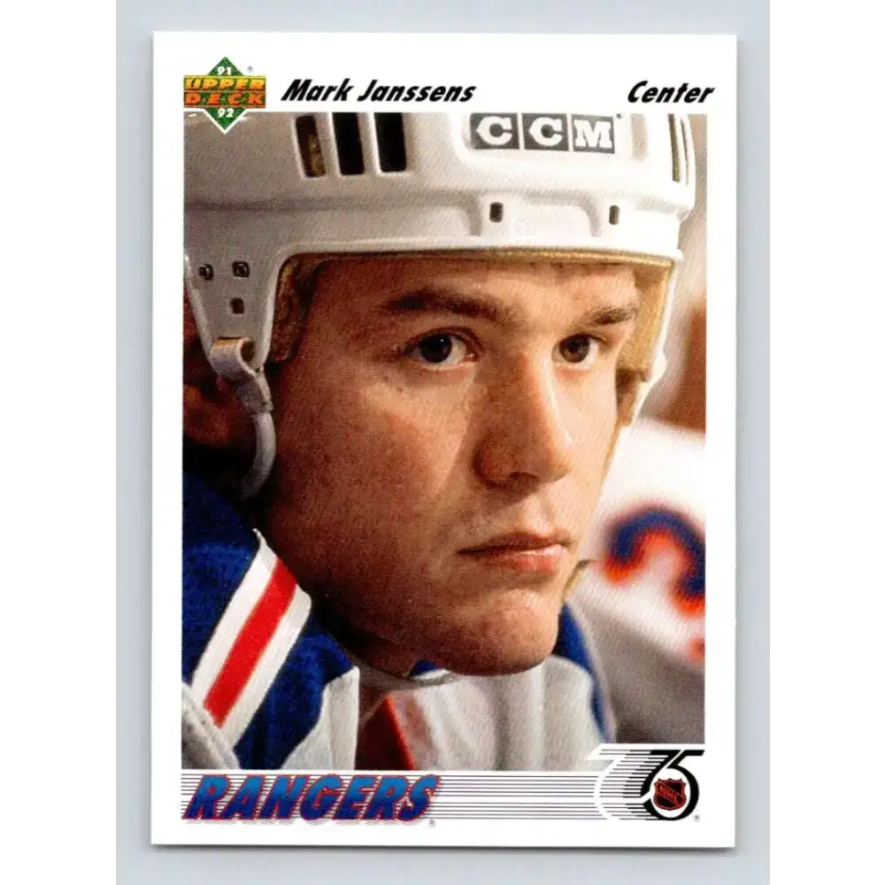 1991-92 Upper Deck #228 Mark Janssens NM-MT New York Rangers Hockey Card - Hockey Card Single