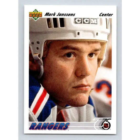 1991-92 Upper Deck #228 Mark Janssens NM-MT New York Rangers Hockey Card - Hockey Card Single