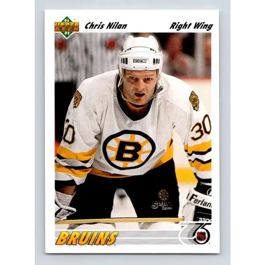 1991-92 Upper Deck #237 Chris Nilan NM-MT Boston Bruins Hockey Card - Hockey Card Single