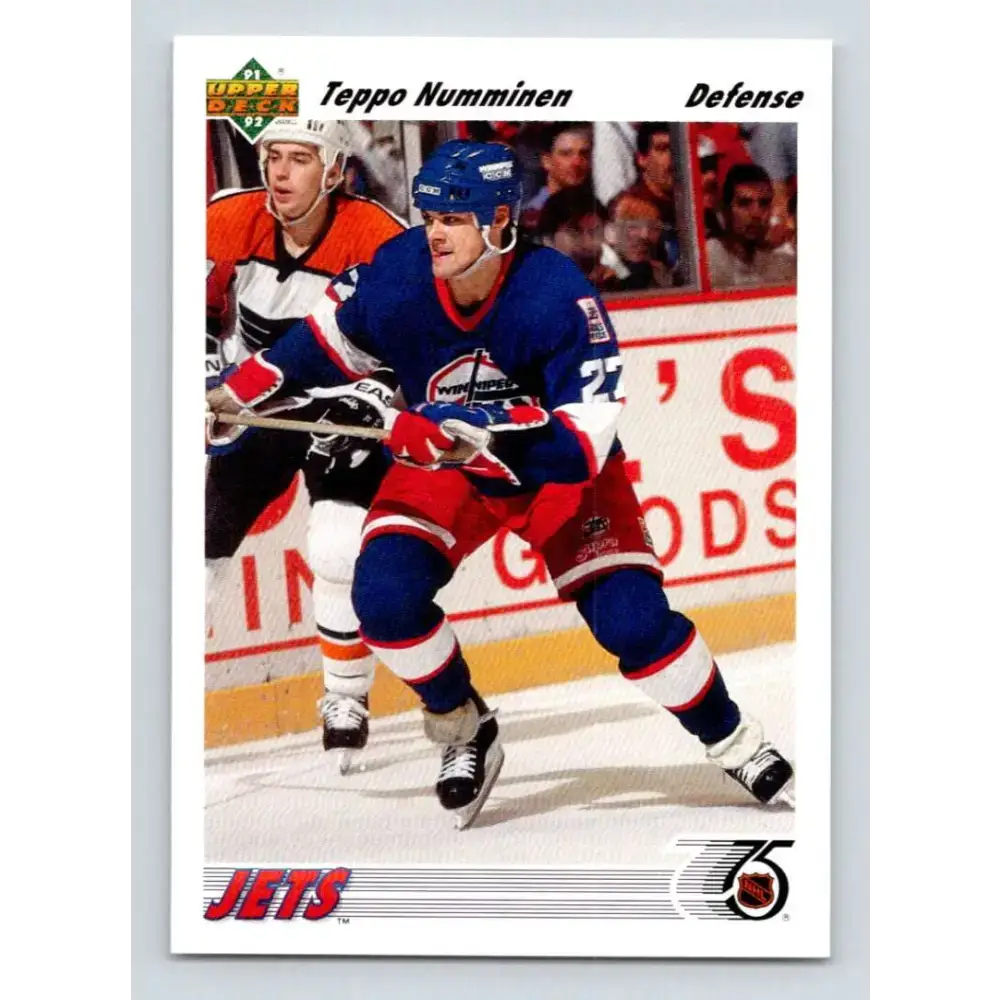 1991-92 Upper Deck #240 Teppo Numminen NM-MT Winnipeg Jets Hockey Card - Hockey Card Single