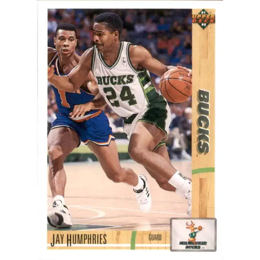 1991-92 Upper Deck #241 Jay Humphries NM-MT Milwaukee Bucks Basketball Card - Basketball Card Single