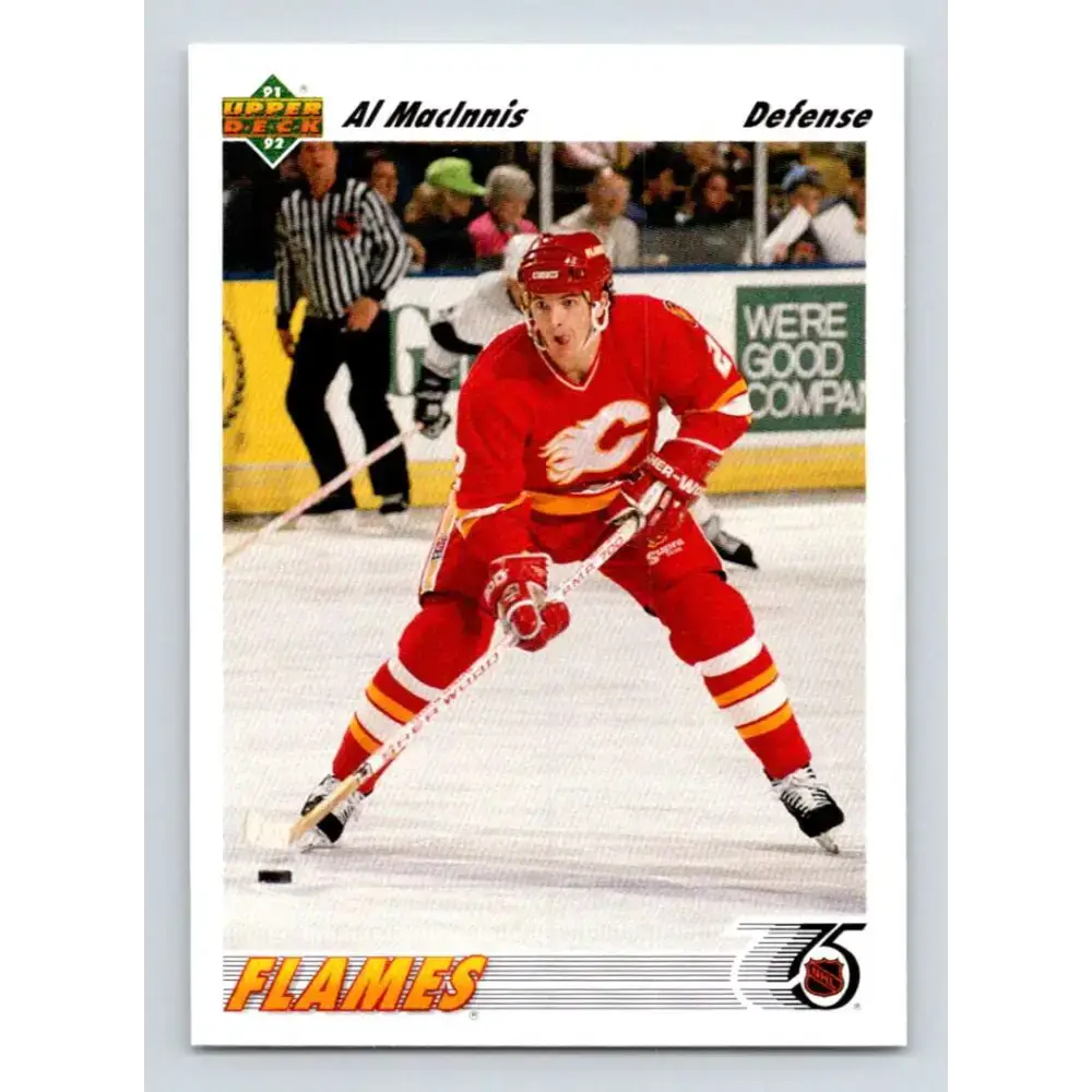 1991-92 Upper Deck #243 Al MacInnis NM-MT Calgary Flames Hockey Card - Hockey Card Single