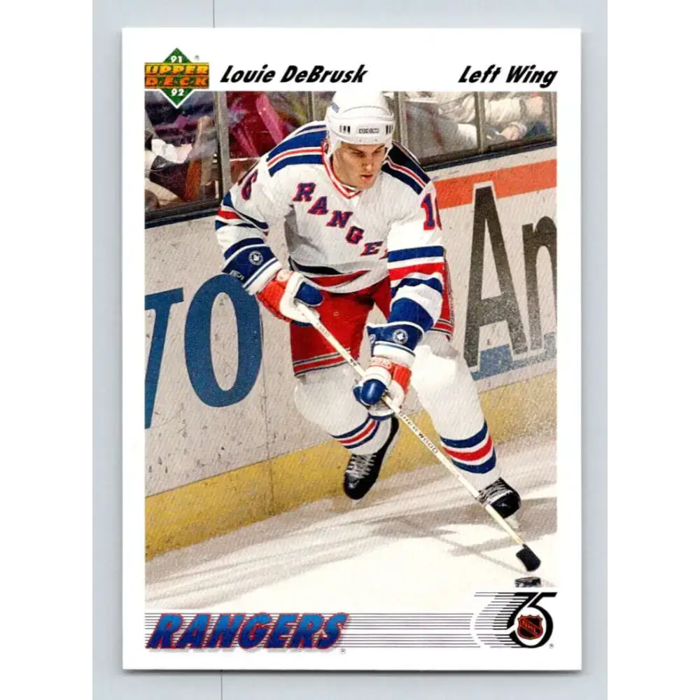 1991-92 Upper Deck #249 Louie DeBrusk NM-MT RC Rookie Edmonton Oilers Hockey Card - Hockey Card Single