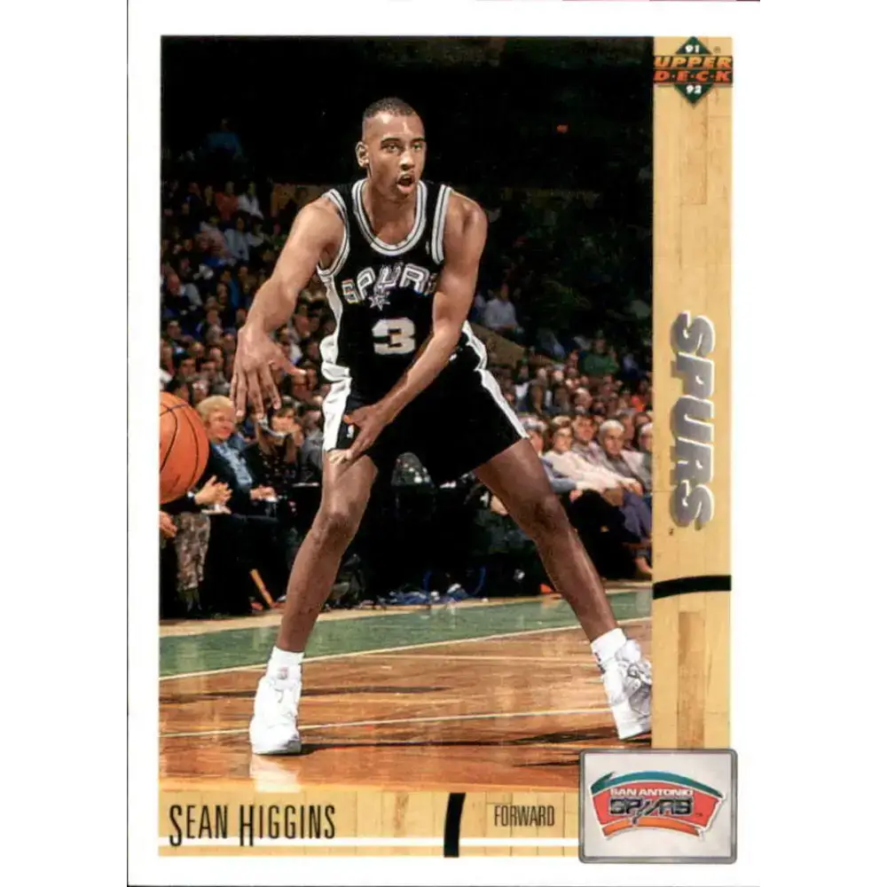 1991-92 Upper Deck #25 Sean Higgins NM-MT RC Rookie San Antonio Spurs Basketball Card - Basketball Card Single
