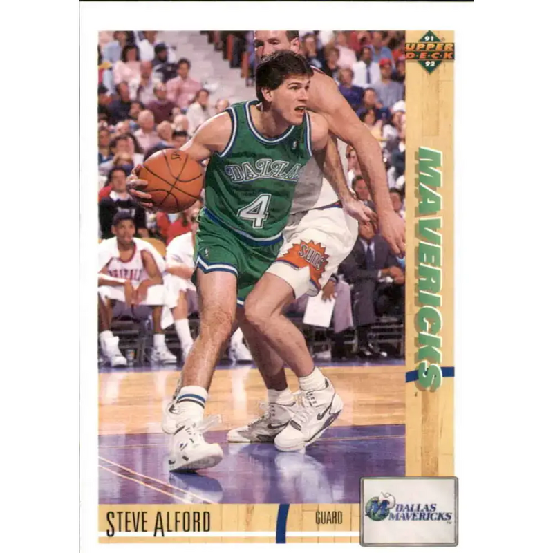 1991-92 Upper Deck #250 Steve Alford NM-MT Dallas Mavericks Basketball Card - Basketball Card Single