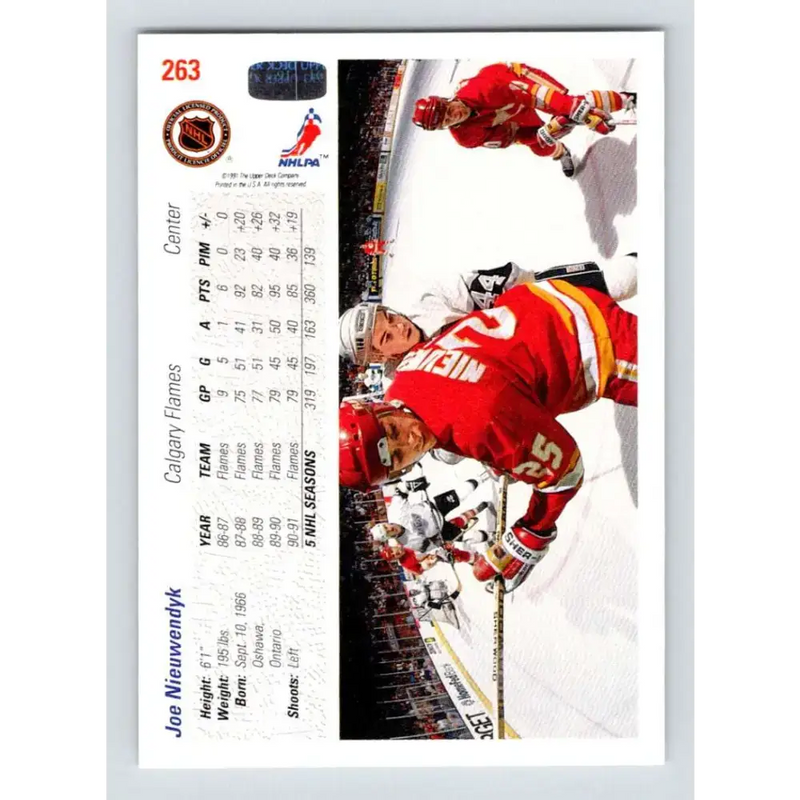 1991-92 Upper Deck #263 Joe Nieuwendyk NM-MT Calgary Flames Hockey Card - Hockey Card Single