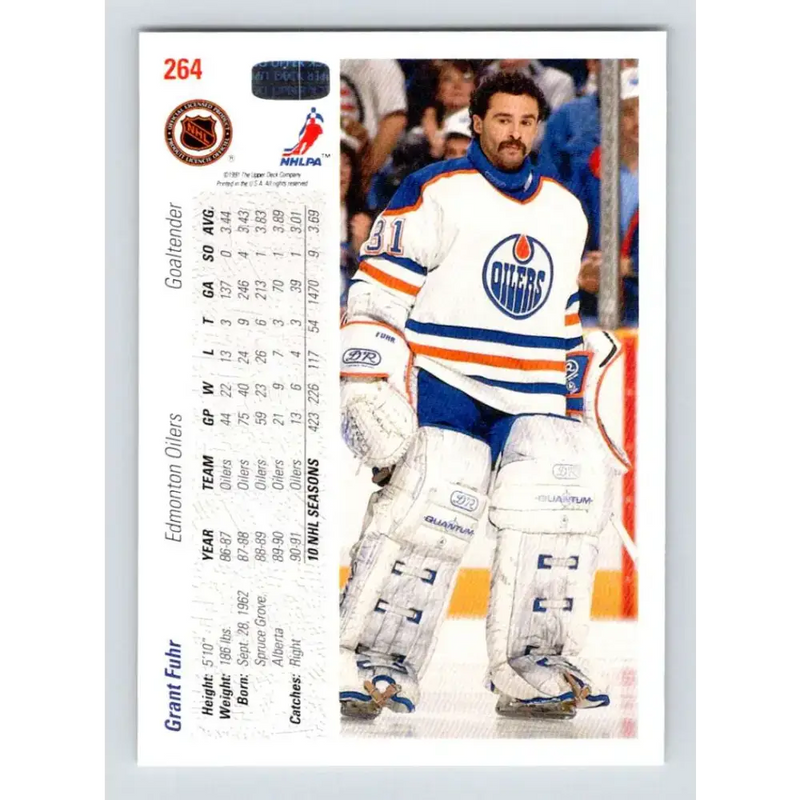 1991-92 Upper Deck #264 Grant Fuhr NM-MT Hockey Card - Hockey Card Single