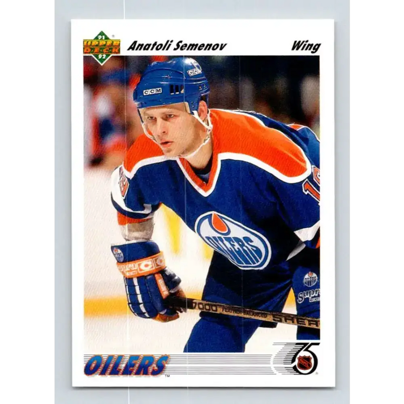 1991-92 Upper Deck #269 Anatoli Semenov NM-MT Edmonton Oilers Hockey Card - Hockey Card Single