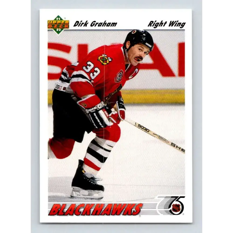 1991-92 Upper Deck #271 Dirk Graham NM-MT Chicago Blackhawks Hockey Card - Hockey Card Single