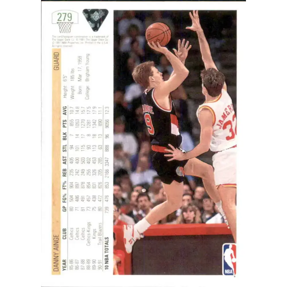 1991-92 Upper Deck #279 Danny Ainge NM-MT Portland Trail Blazers Basketball Card - Basketball Card Single