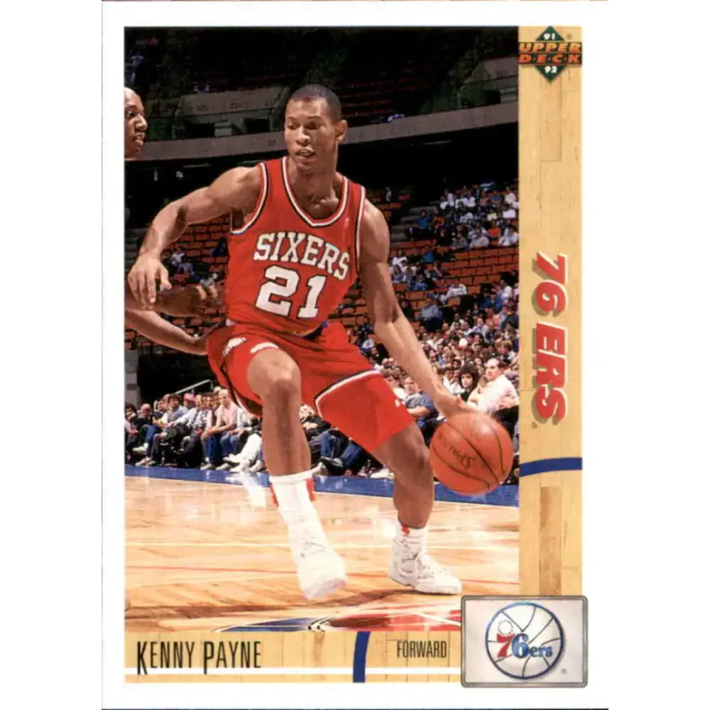 1991-92 Upper Deck #28 Kenny Payne NM-MT Philadelphia 76ers Basketball Card - Basketball Card Single