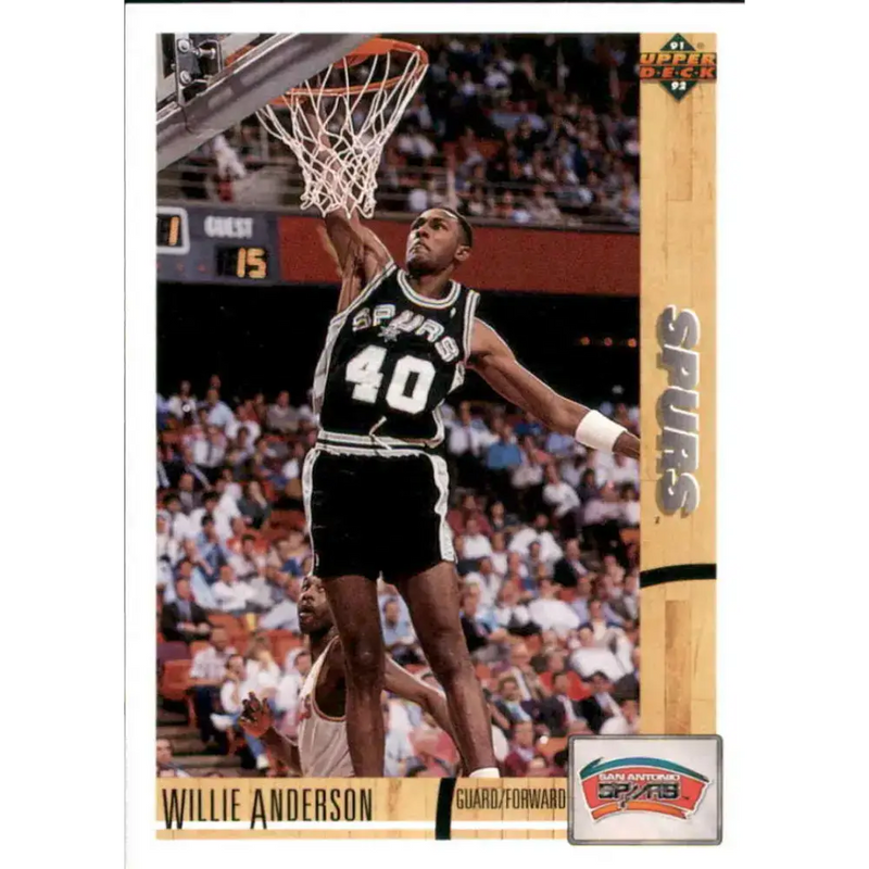 1991-92 Upper Deck #282 Willie Anderson NM-MT San Antonio Spurs Basketball Card - Basketball Card Single