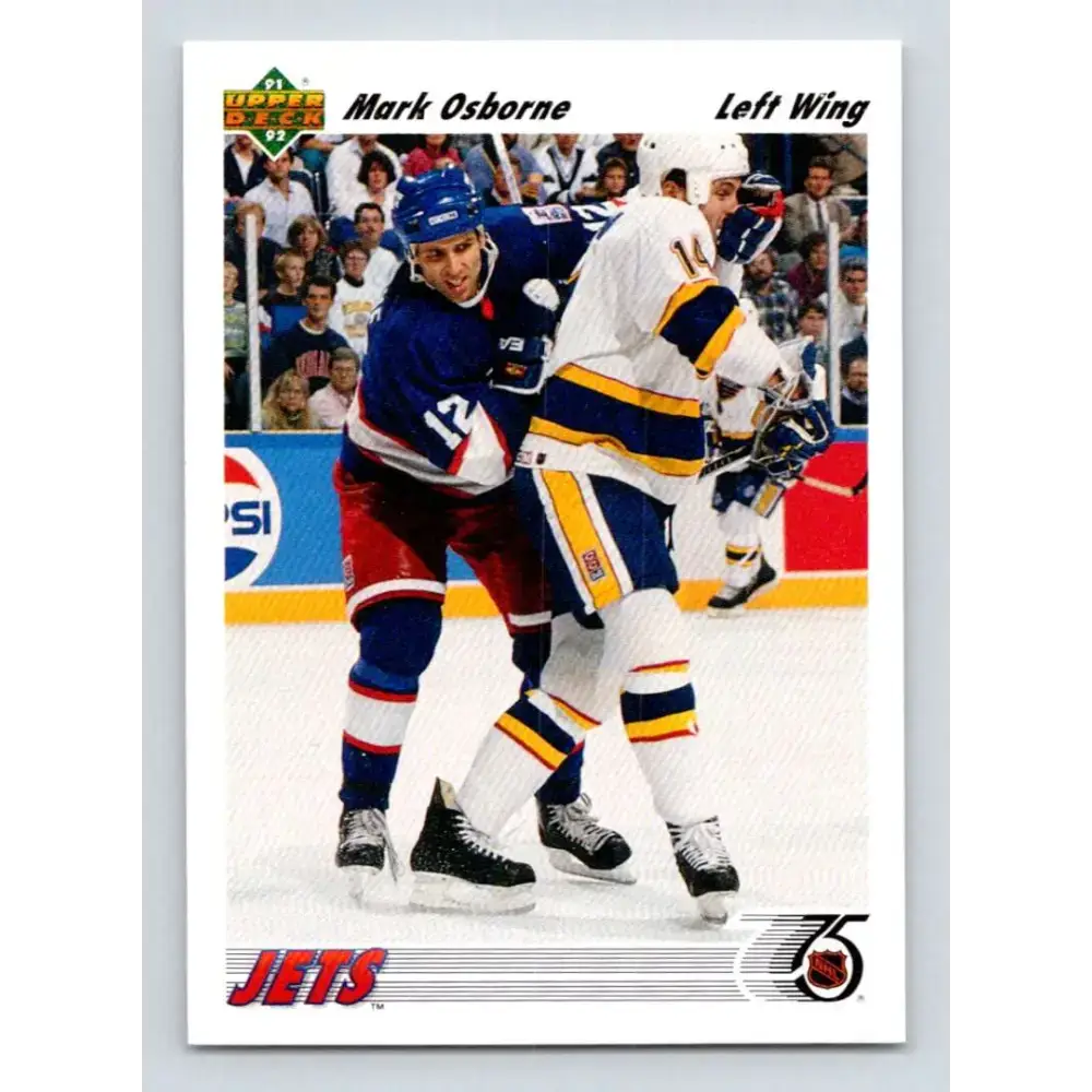 1991-92 Upper Deck #296 Mark Osborne NM-MT Winnipeg Jets Hockey Card - Hockey Card Single