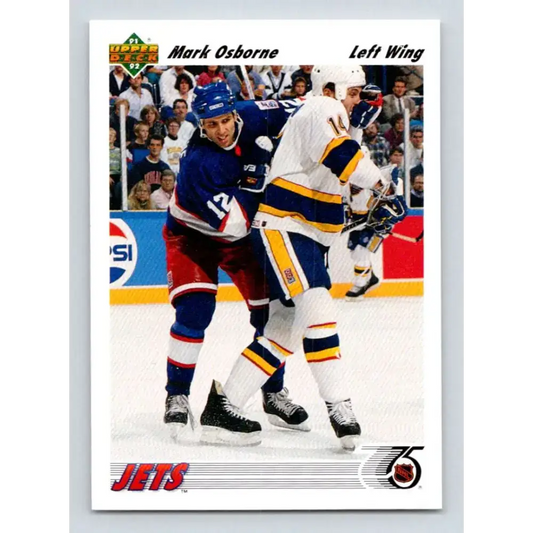 1991-92 Upper Deck #296 Mark Osborne NM-MT Winnipeg Jets Hockey Card - Hockey Card Single