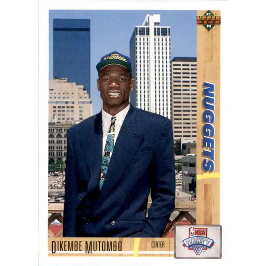 1991-92 Upper Deck #3 Dikembe Mutombo NM-MT RC Rookie Denver Nuggets Basketball Card - Basketball Card Single