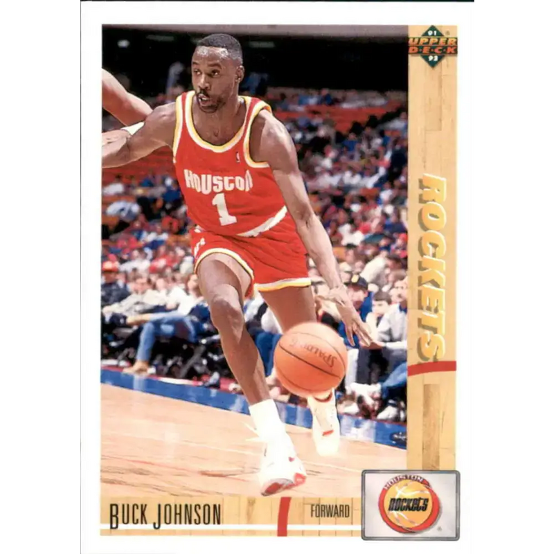 1991-92 Upper Deck #302 Buck Johnson NM-MT Houston Rockets Basketball Card - Basketball Card Single