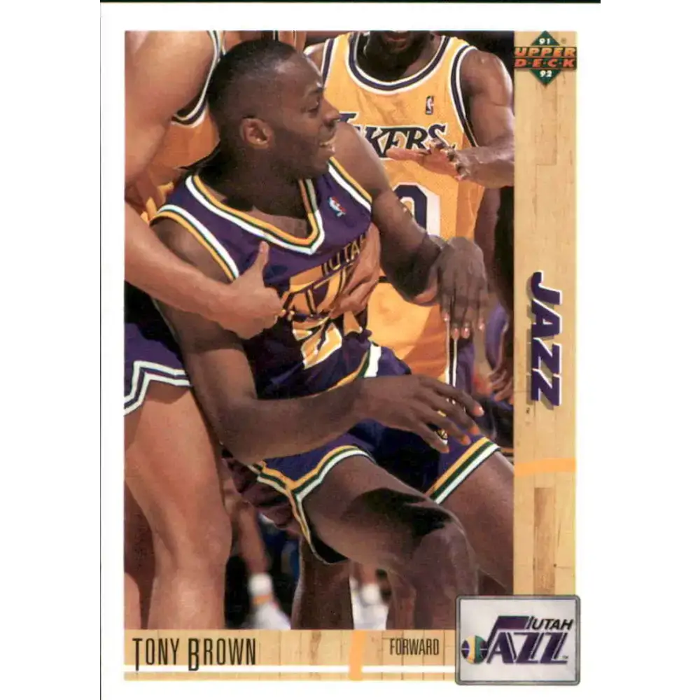 1991-92 Upper Deck #308 Tony Brown NM-MT Utah Jazz Basketball Card - Basketball Card Single