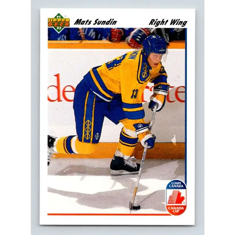 1991-92 Upper Deck #31 Mats Sundin NM-MT Quebec Nordiques Hockey Card - Hockey Card Single