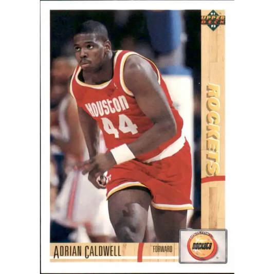 1991-92 Upper Deck #310 Adrian Caldwell NM-MT Houston Rockets Basketball Card - Basketball Card Single
