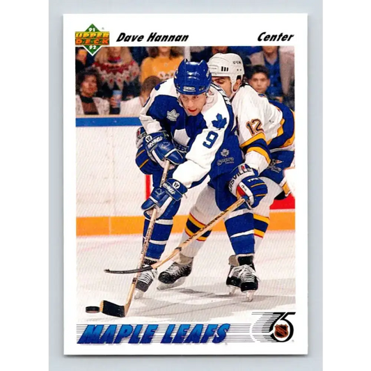 1991-92 Upper Deck #312 Dave Hannan NM-MT Toronto Maple Leafs Hockey Card - Hockey Card Single