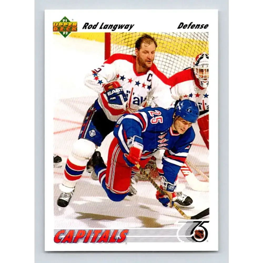 1991-92 Upper Deck #314 Rod Langway NM-MT Washington Capitals Hockey Card - Hockey Card Single