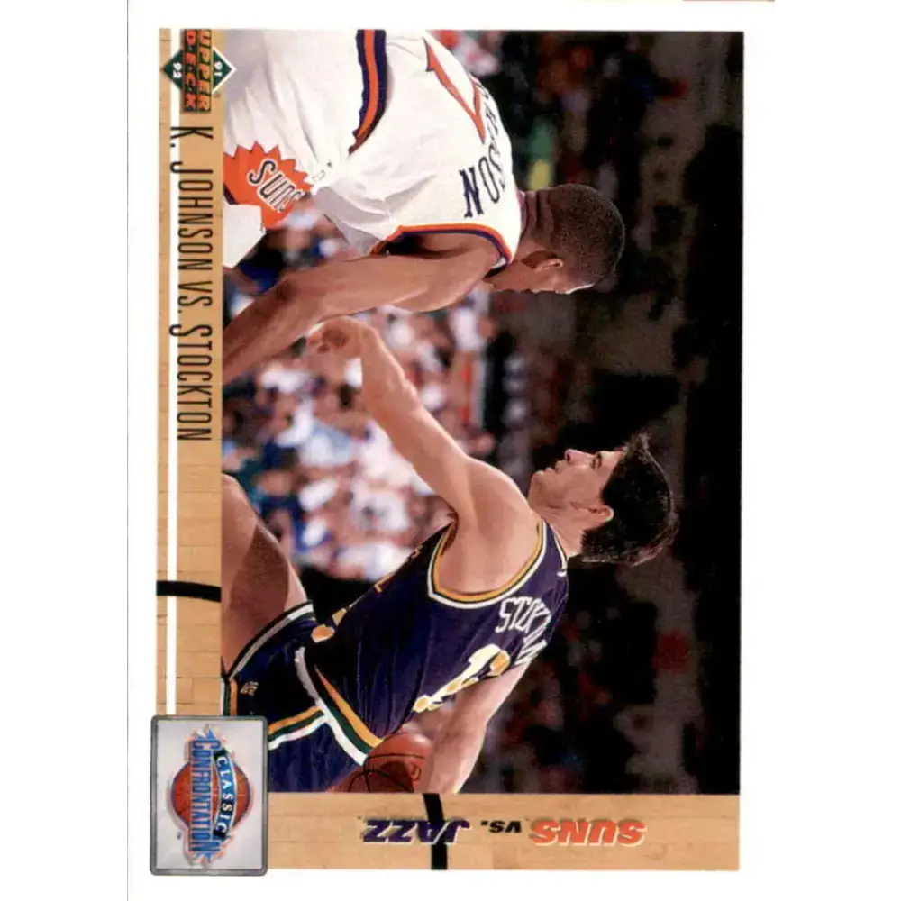 1991-92 Upper Deck #32 Kevin Johnson/John Stockton CC NM-MT Phoenix Suns/Utah Jazz Basketball Card - Basketball Card