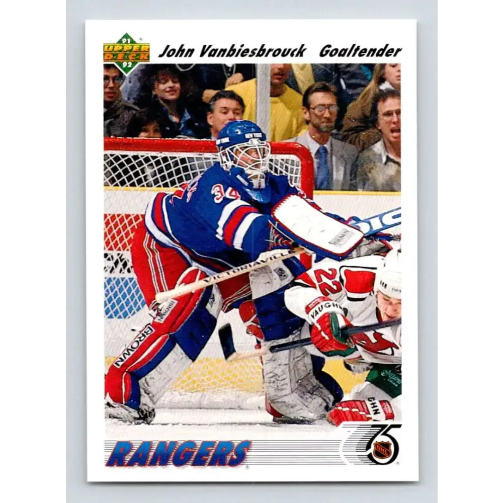 1991-92 Upper Deck #324 John Vanbiesbrouck NM-MT New York Rangers Hockey Card - Hockey Card Single