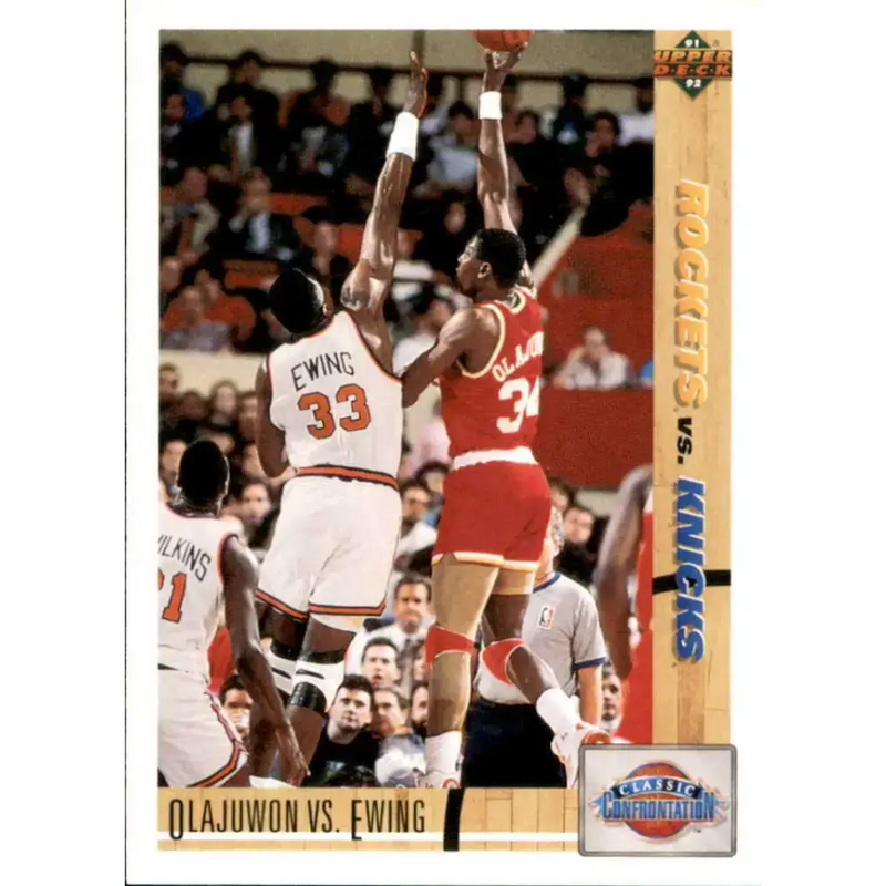 1991-92 Upper Deck #33 Hakeem Olajuwon/Patrick Ewing CC NM-MT Houston Rockets/New York Knicks Basketball Card