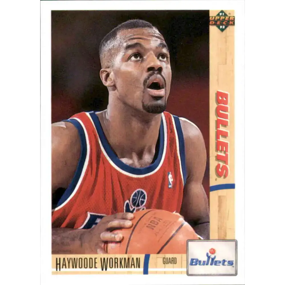 1991-92 Upper Deck #330 Haywoode Workman NM-MT RC Rookie Washington Bullets Basketball Card - Basketball Card Single