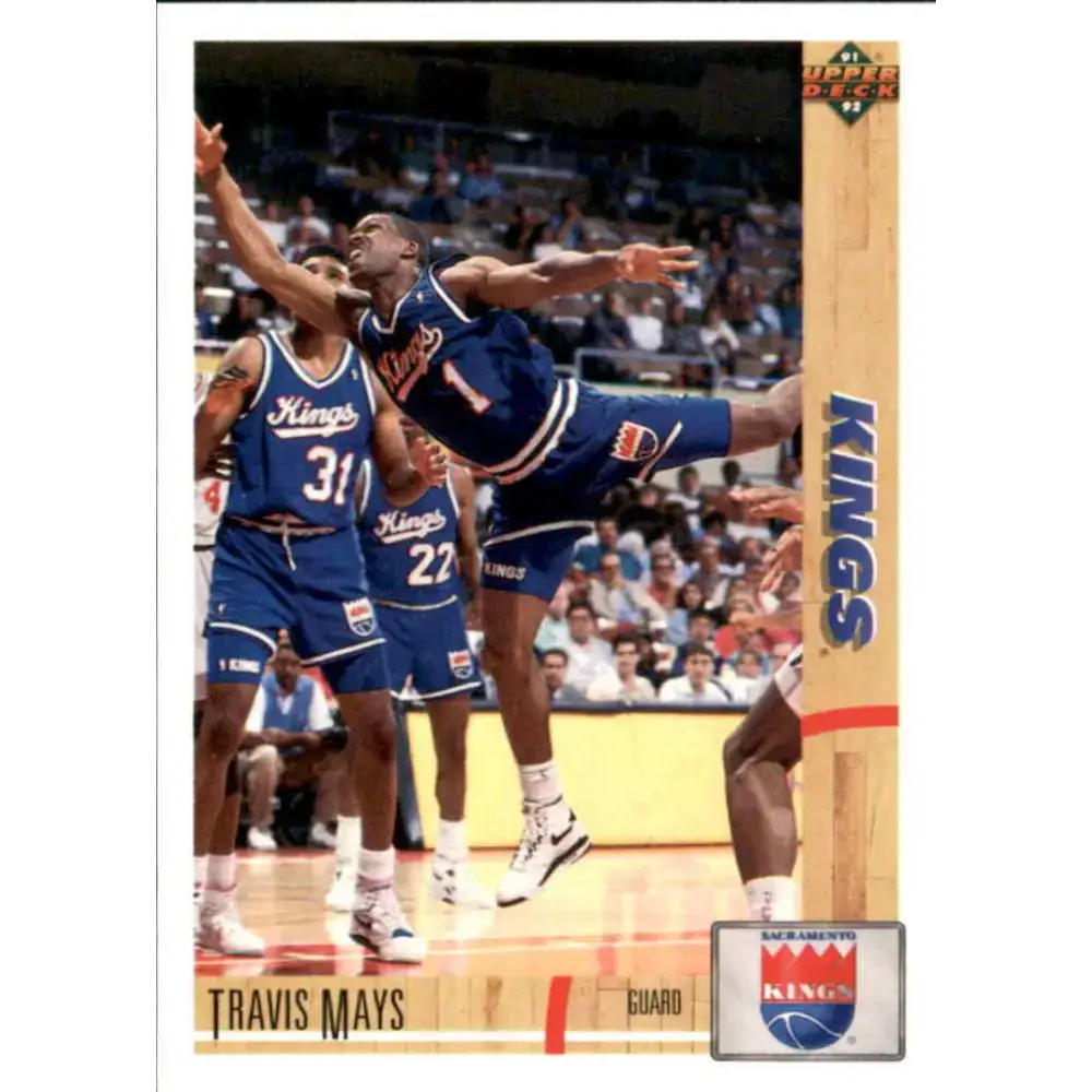 1991-92 Upper Deck #331 Travis Mays NM-MT Sacramento Kings Basketball Card - Basketball Card Single