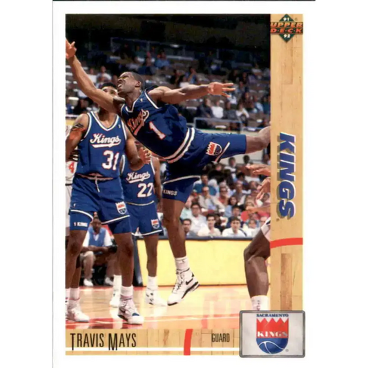 1991-92 Upper Deck #331 Travis Mays NM-MT Sacramento Kings Basketball Card - Basketball Card Single