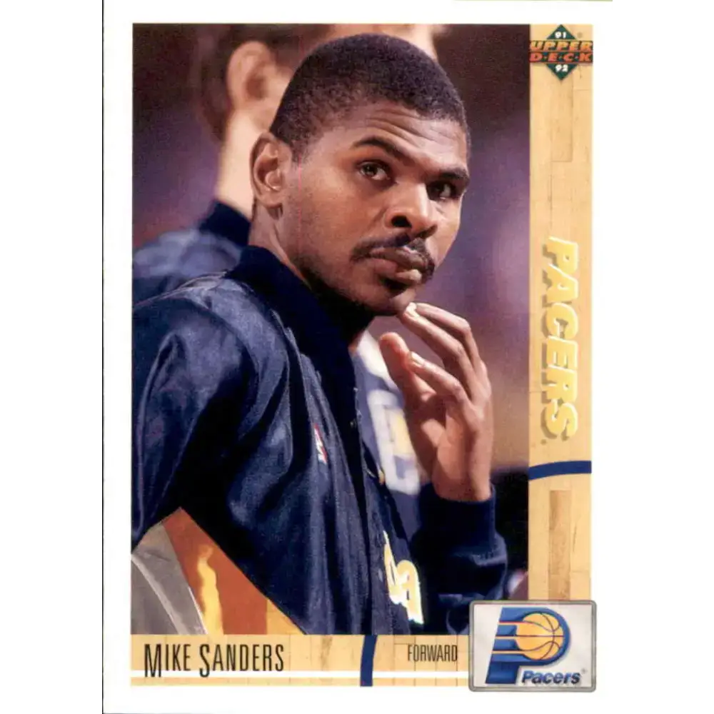 1991-92 Upper Deck #337 Mike Sanders NM-MT Indiana Pacers Basketball Card - Basketball Card Single