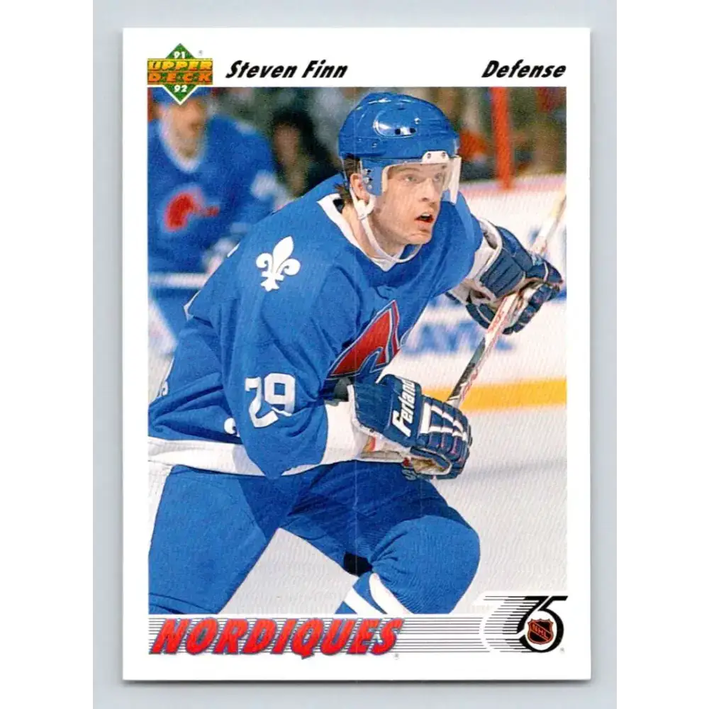 1991-92 Upper Deck #340 Steven Finn NM-MT Quebec Nordiques Hockey Card - Hockey Card Single