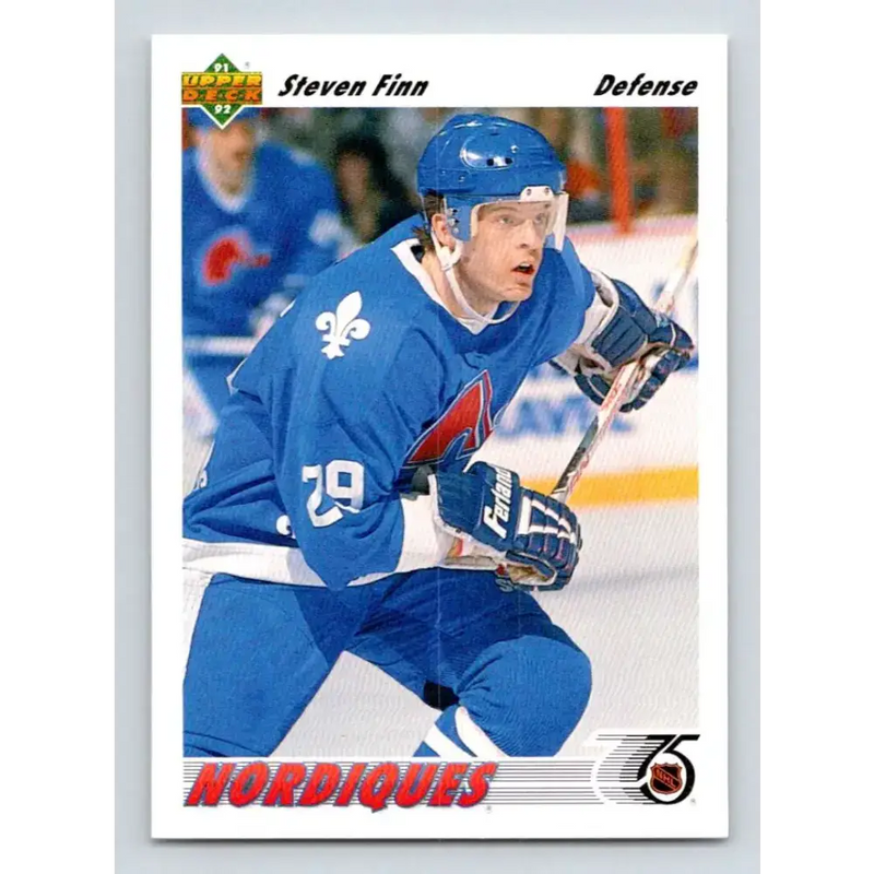 1991-92 Upper Deck #340 Steven Finn NM-MT Quebec Nordiques Hockey Card - Hockey Card Single