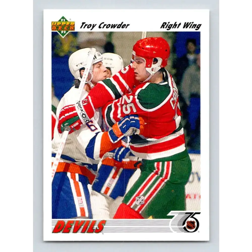 1991-92 Upper Deck #342 Troy Crowder NM-MT Hockey Card - Hockey Card Single
