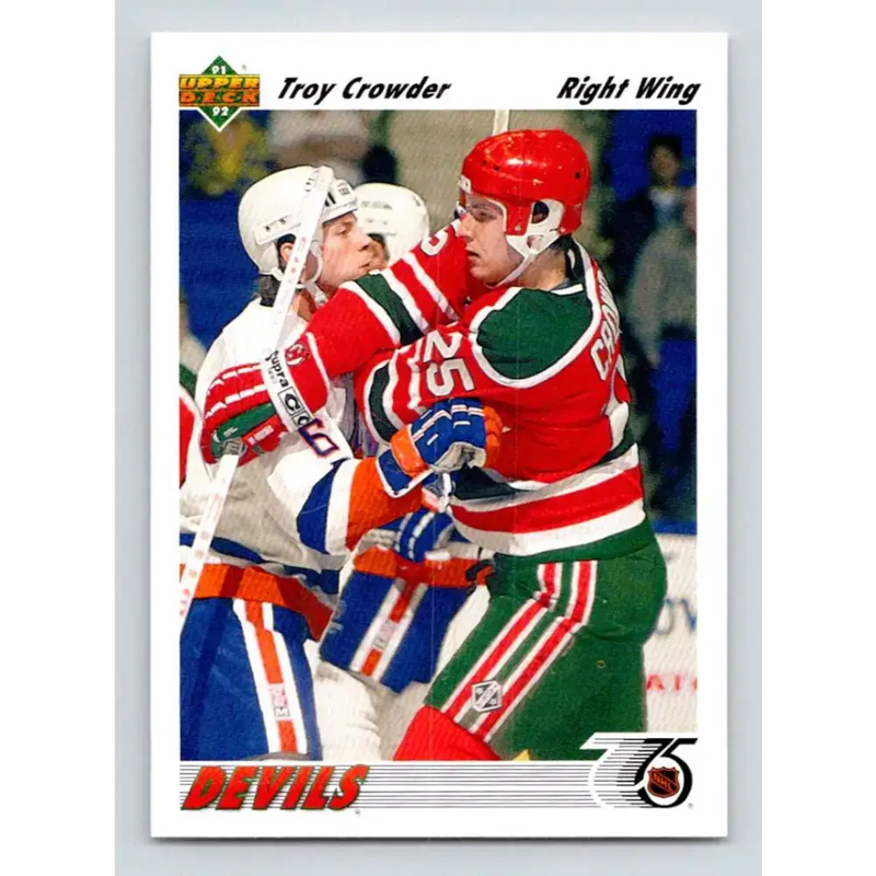 1991-92 Upper Deck #342 Troy Crowder NM-MT Hockey Card - Hockey Card Single