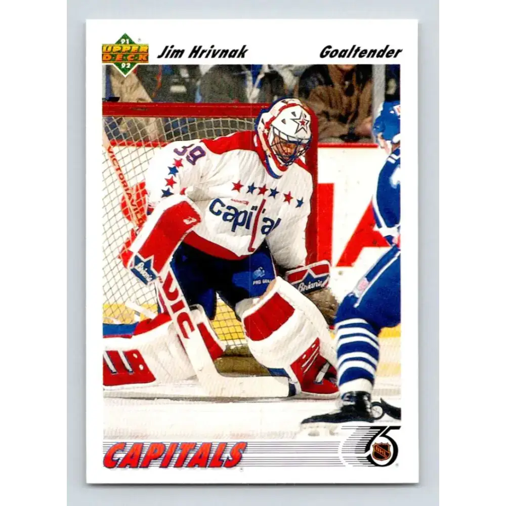 1991-92 Upper Deck #343 Jim Hrivnak NM-MT Washington Capitals Hockey Card - Hockey Card Single