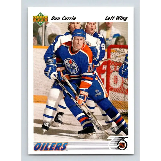 1991-92 Upper Deck #347 Dan Currie NM-MT RC Rookie Hockey Card - Hockey Card Single