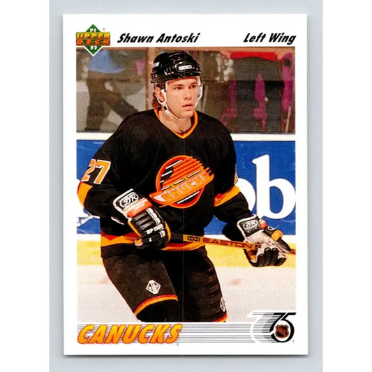 1991-92 Upper Deck #351 Shawn Antoski NM-MT Vancouver Canucks Hockey Card - Hockey Card Single