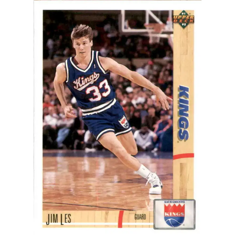 1991-92 Upper Deck #360 Jim Les NM-MT RC Rookie Sacramento Kings Basketball Card - Basketball Card Single