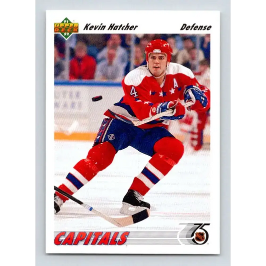1991-92 Upper Deck #361 Kevin Hatcher NM-MT Washington Capitals Hockey Card - Hockey Card Single