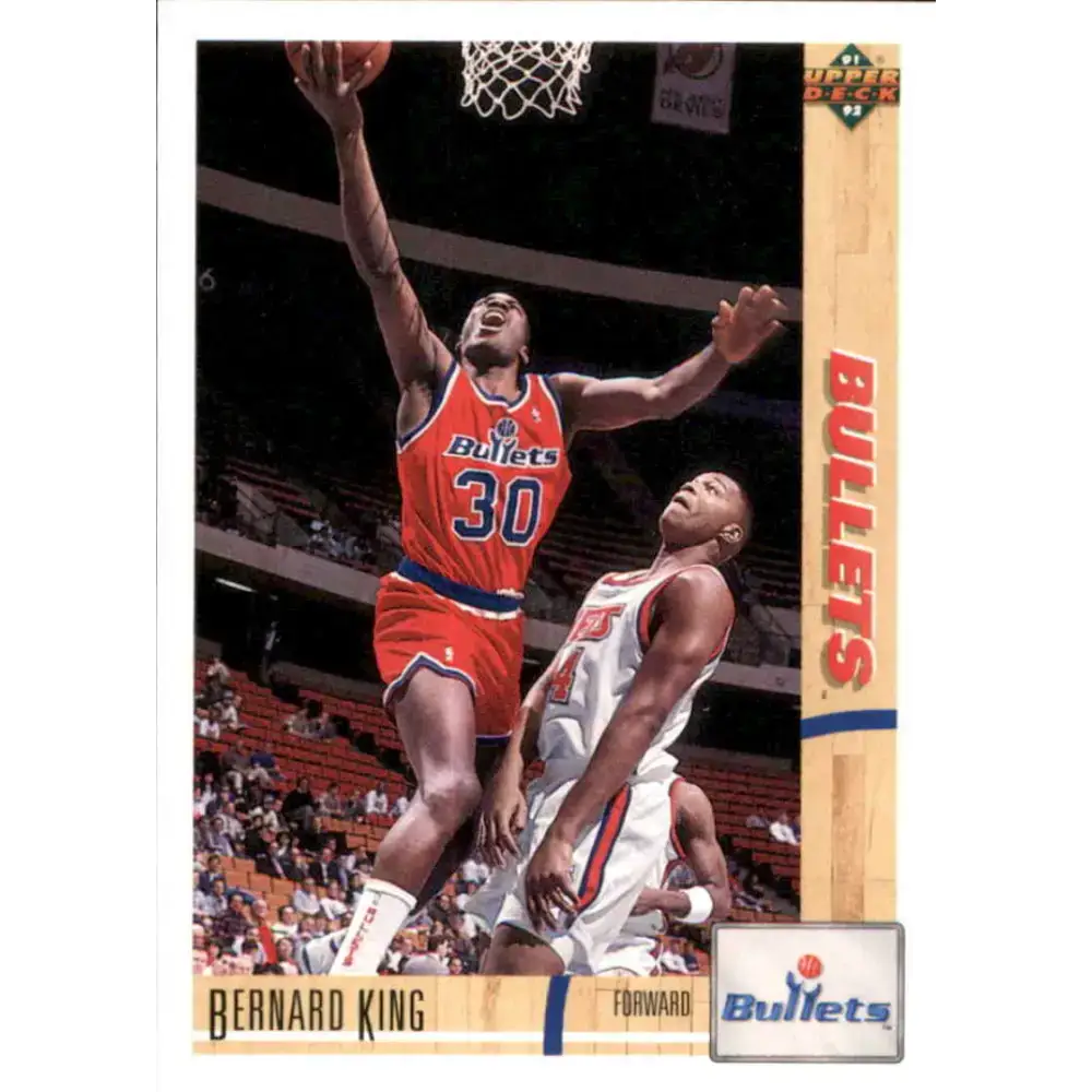 1991-92 Upper Deck #365 Bernard King NM-MT Washington Bullets Basketball Card - Basketball Card Single