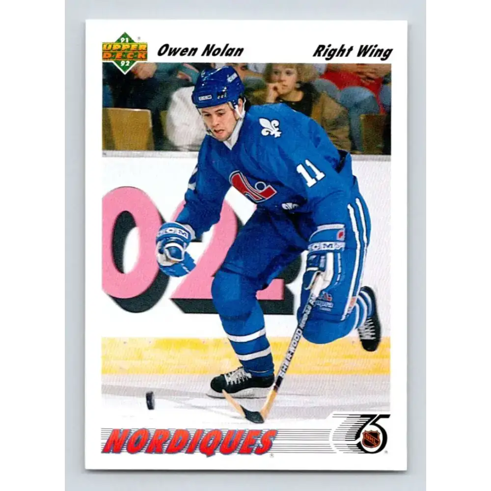 1991-92 Upper Deck #367 Owen Nolan NM-MT Quebec Nordiques Hockey Card - Hockey Card Single