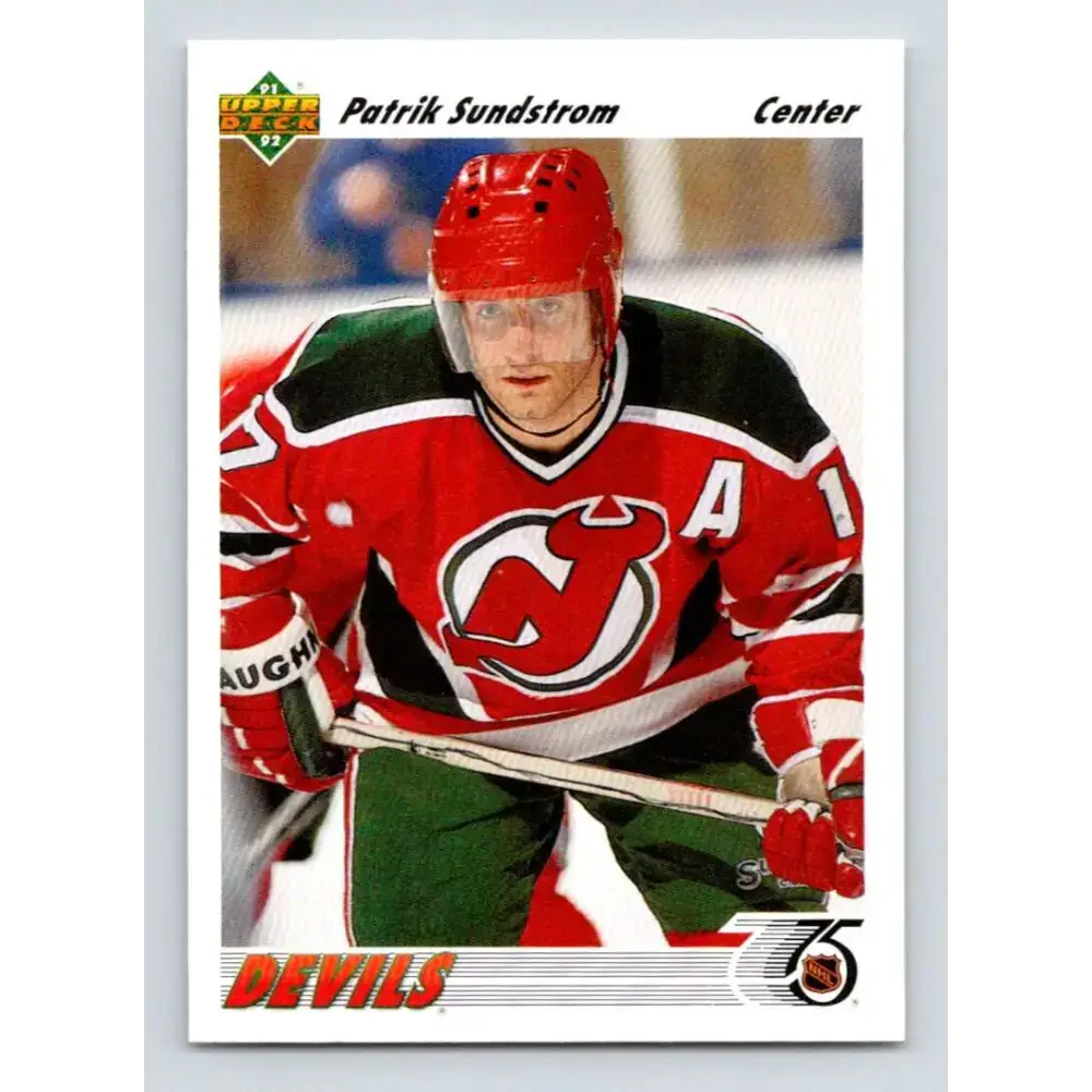 1991-92 Upper Deck #369 Patrik Sundstrom NM-MT New Jersey Devils Hockey Card - Hockey Card Single