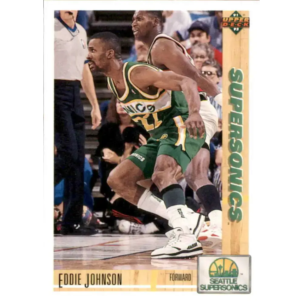 1991-92 Upper Deck #371 Eddie Johnson NM-MT Seattle SuperSonics Basketball Card - Basketball Card Single