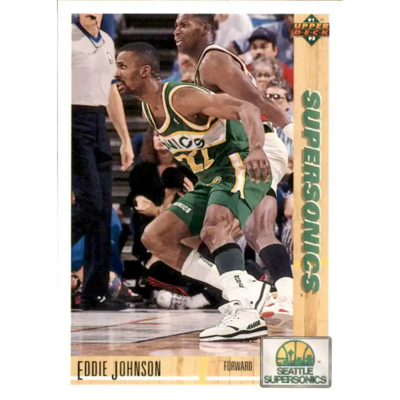 1991-92 Upper Deck #371 Eddie Johnson NM-MT Seattle SuperSonics Basketball Card - Basketball Card Single
