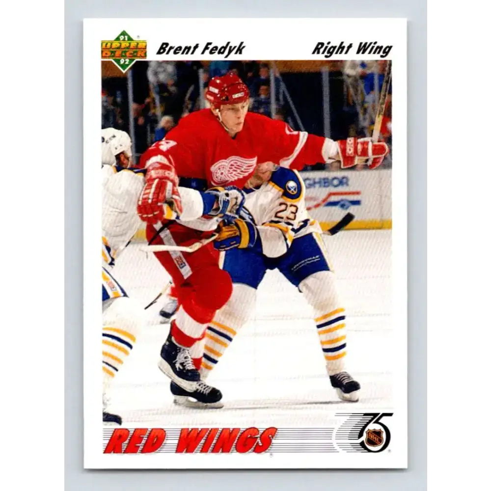 1991-92 Upper Deck #373 Brent Fedyk NM-MT Detroit Red Wings Hockey Card - Hockey Card Single