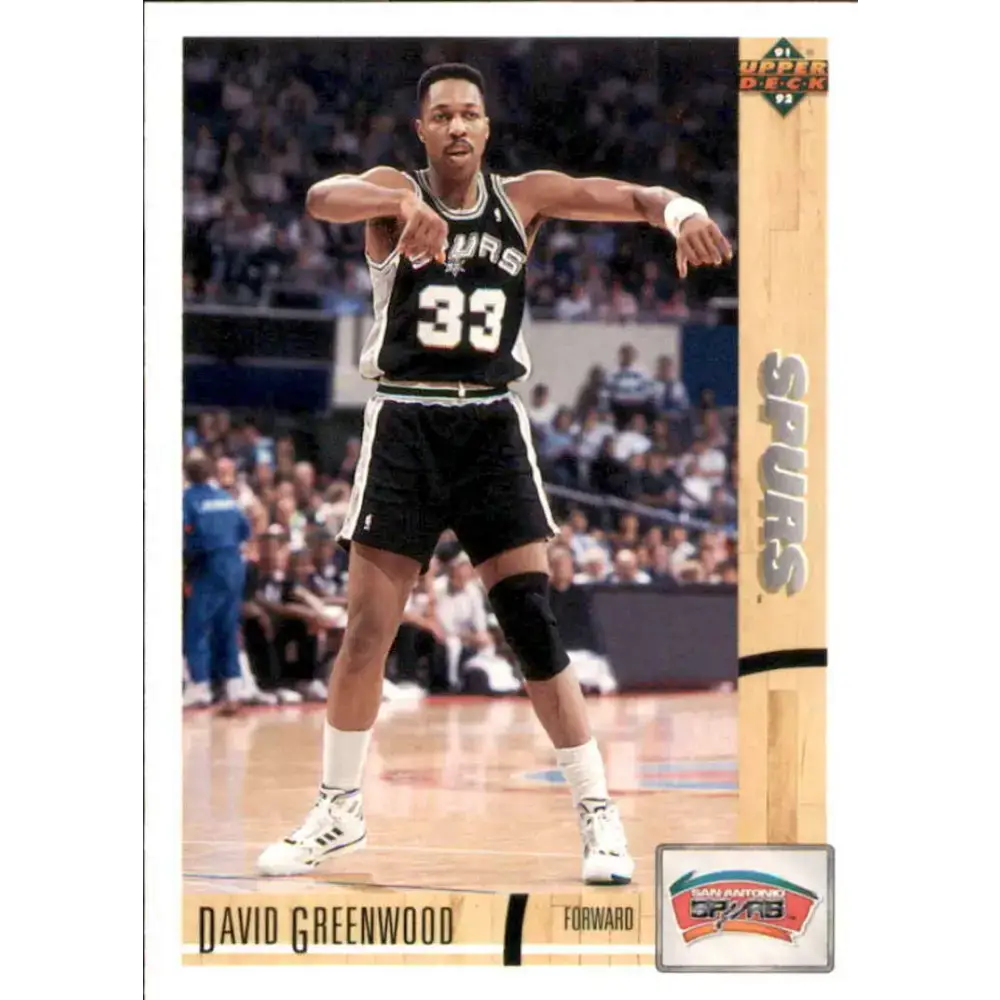 1991-92 Upper Deck #374 David Greenwood NM-MT San Antonio Spurs Basketball Card - Basketball Card Single