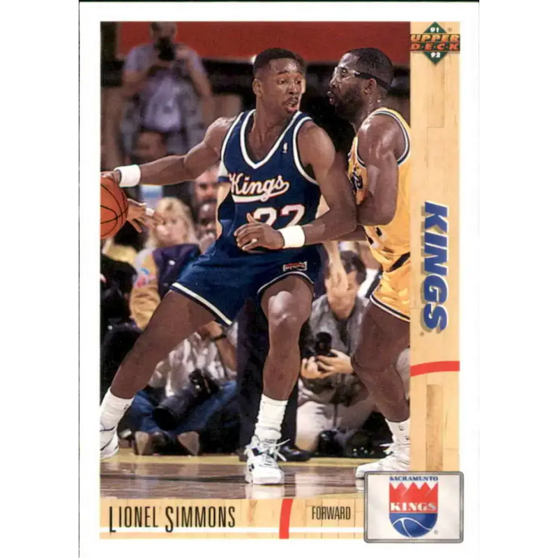 1991-92 Upper Deck #375 Lionel Simmons NM-MT Sacramento Kings Basketball Card - Basketball Card Single